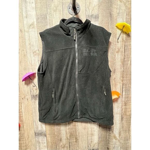 Harley Davidson Black Fleece Embroidered Vest - Picture 1 of 5